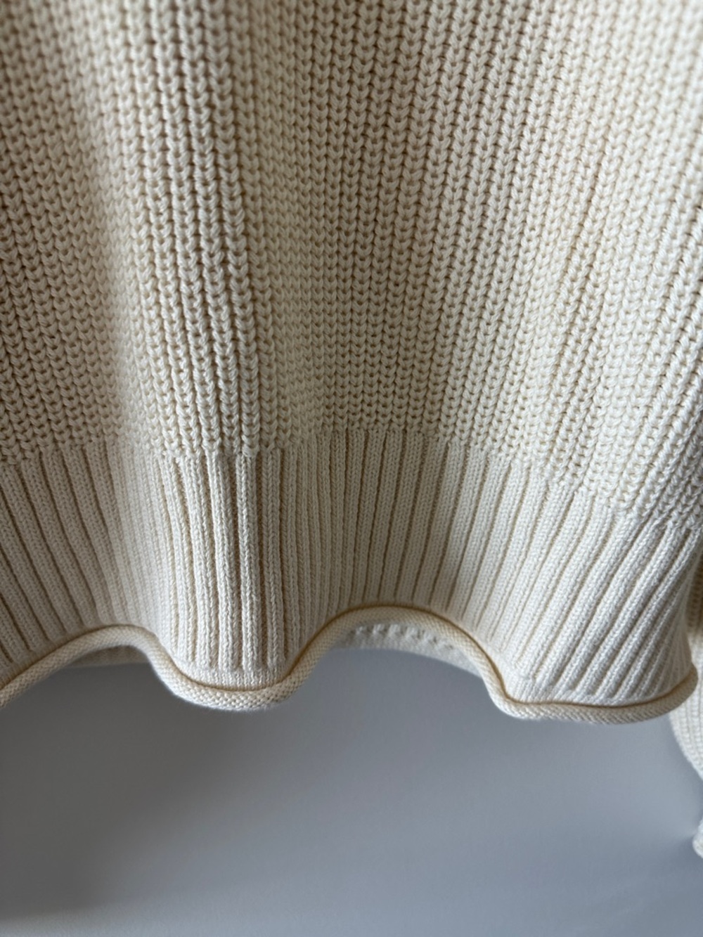J. Crew Cream Button-Detail Ribbed Turtleneck Sweater - Picture 5 of 7